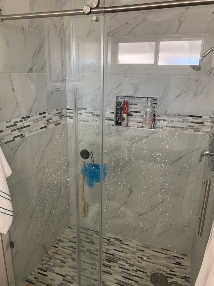 Marble Shower Build-Out · La Mesa